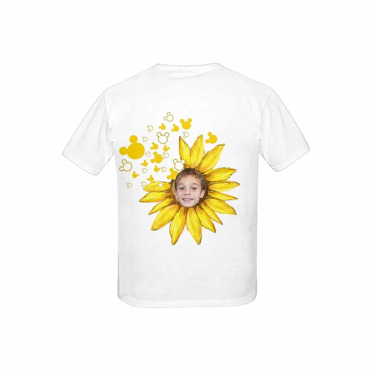 #6-15Y Custom Face Sunflower Kid's All Over Print T-shirt