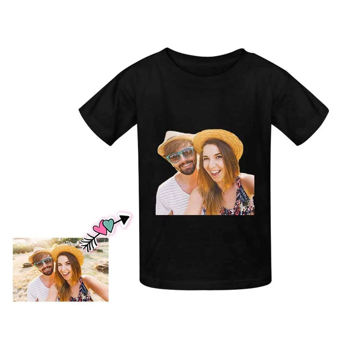 #6-15Y Custom Mom&Dad Face Kid's T-shirt