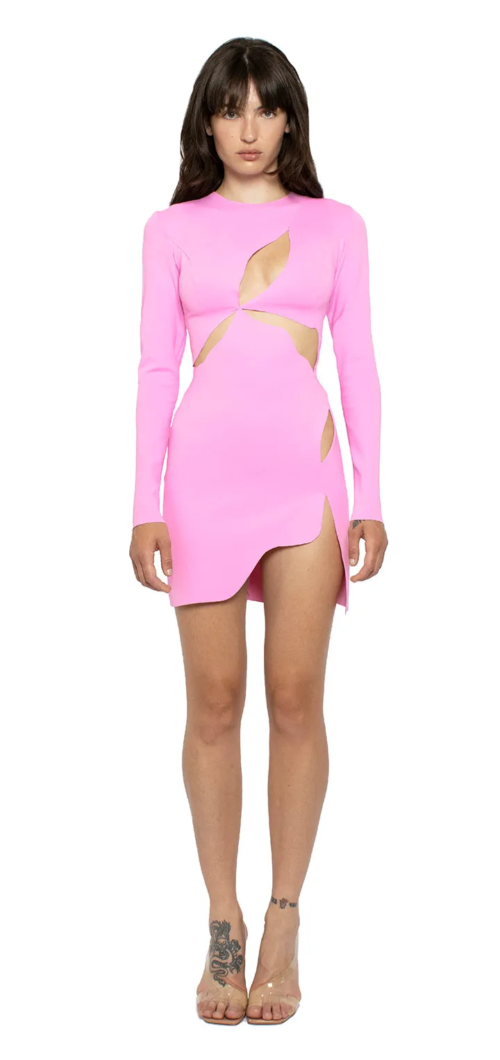 Ariel Long Sleeve Dress - Pink