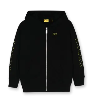 Arrow Zip-Up Hoodie Black