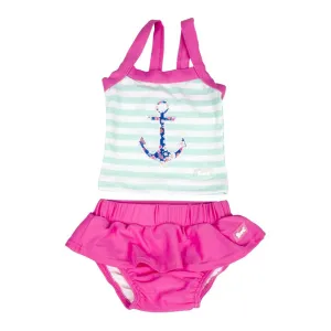 Baby Banz Tankini Two-Piece Girls Swimsuit - Anchor (18 Months, 12kg)