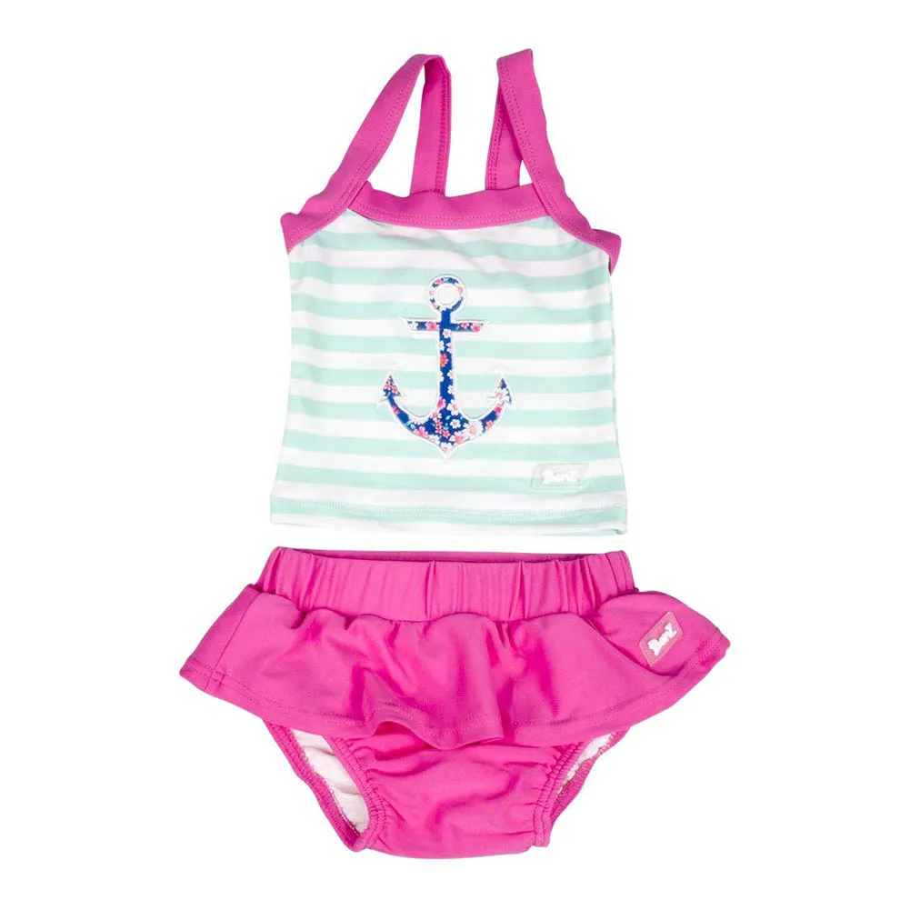 Baby Banz Tankini Two-Piece Girls Swimsuit - Anchor (24 Months, 12kg and up)