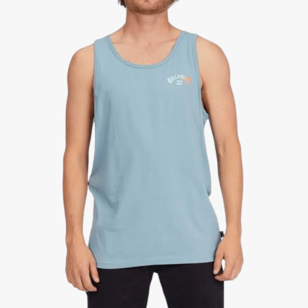 Billabong Mens Arch Wave Tank Washed Blue