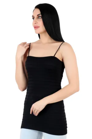 Black Solid Top Cum Dress