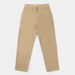 Boys Cotton Pant Basic - Sand