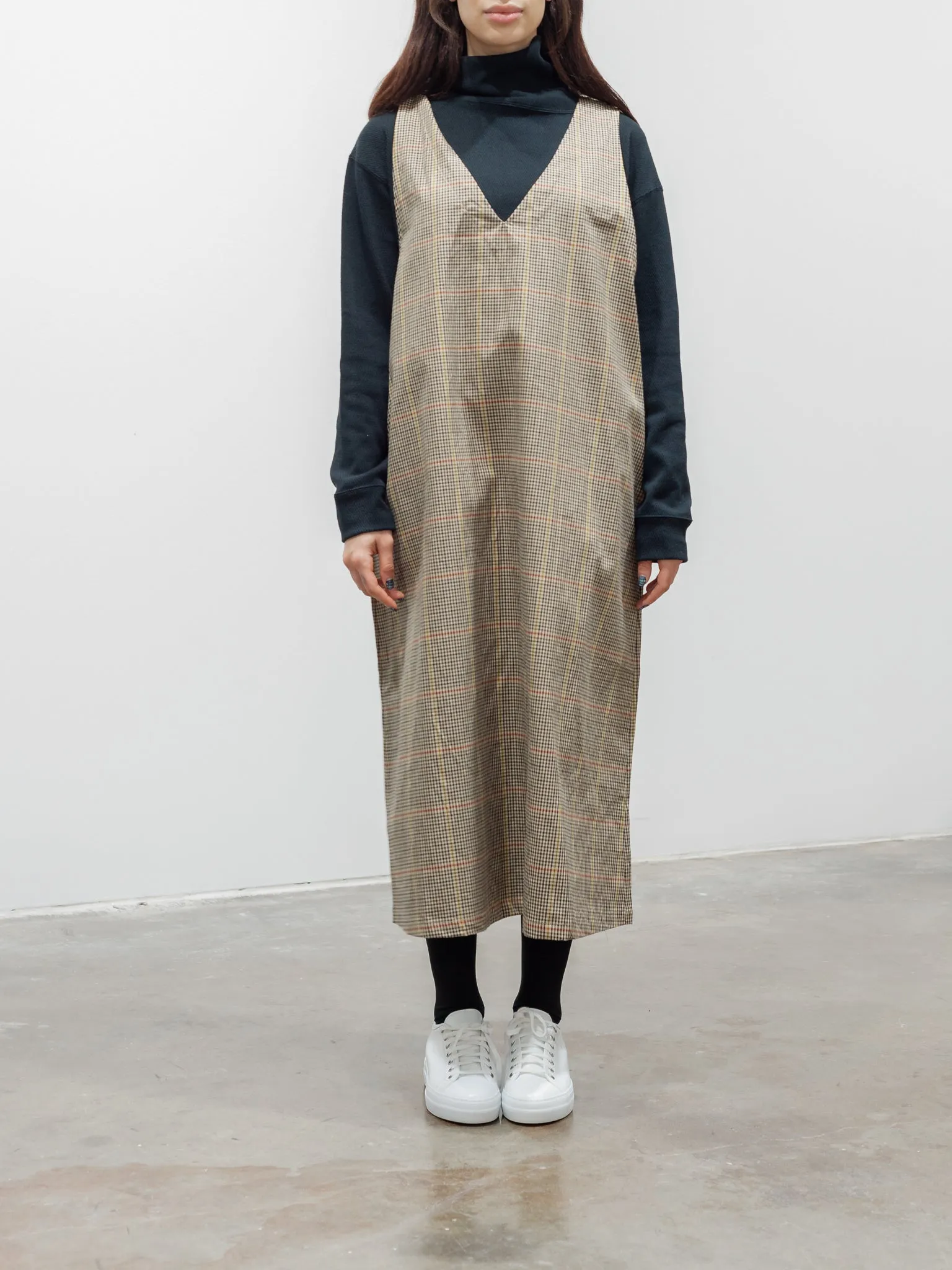 Check Dress - Beige