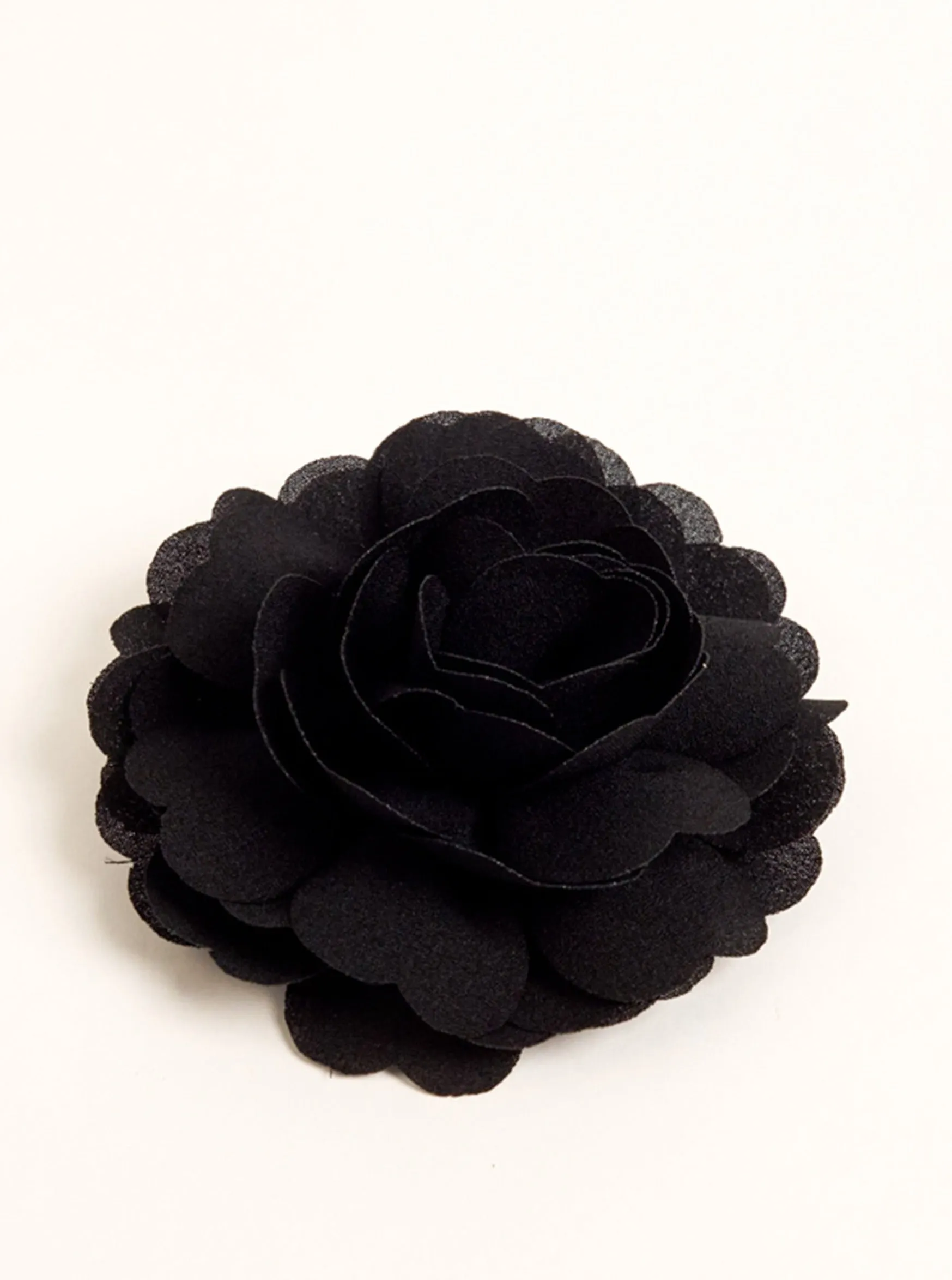 Chiffon Flower Hair Clip in Black