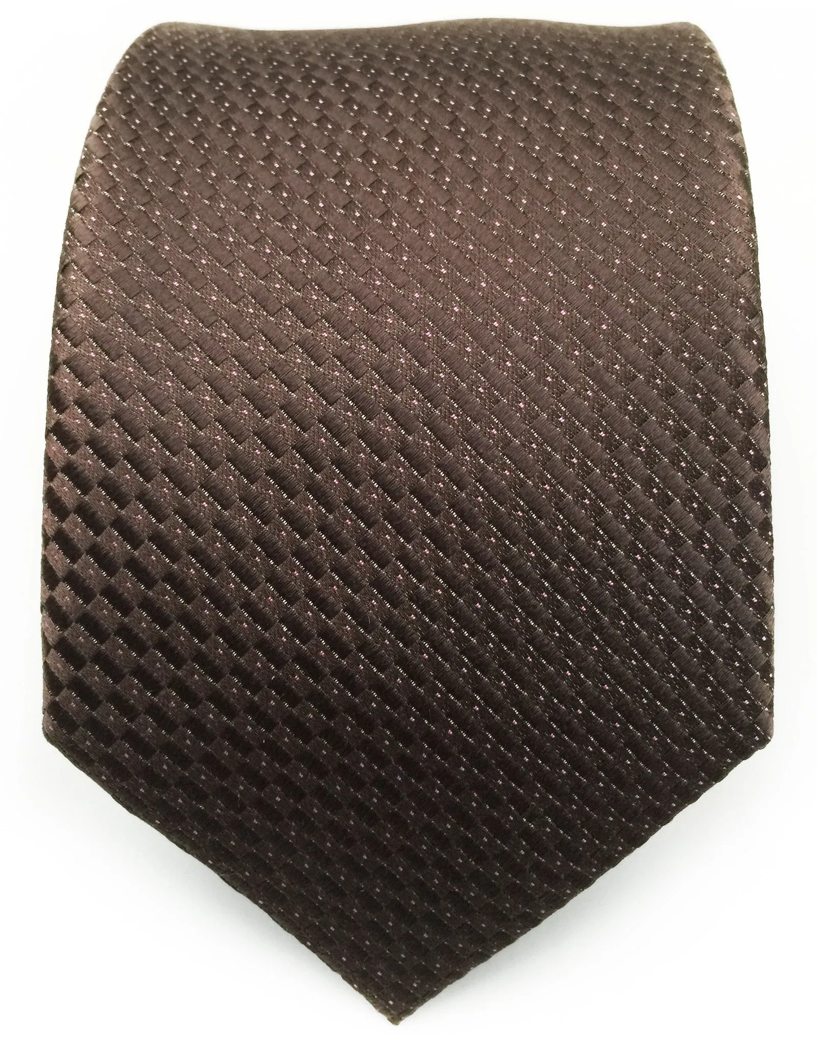 Chocolate Brown Geometric Tie