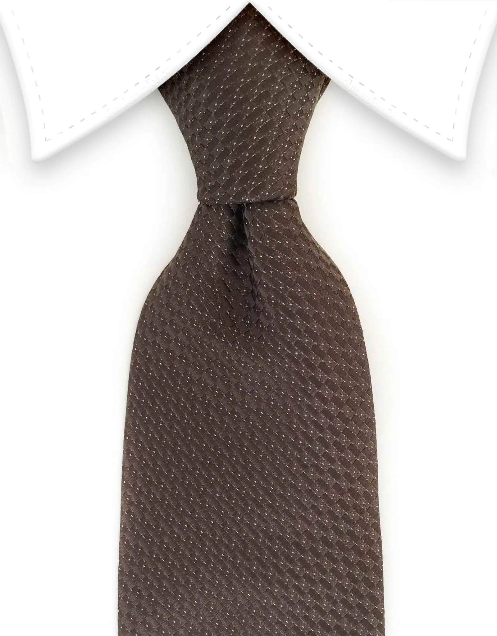 Chocolate Brown Geometric Tie