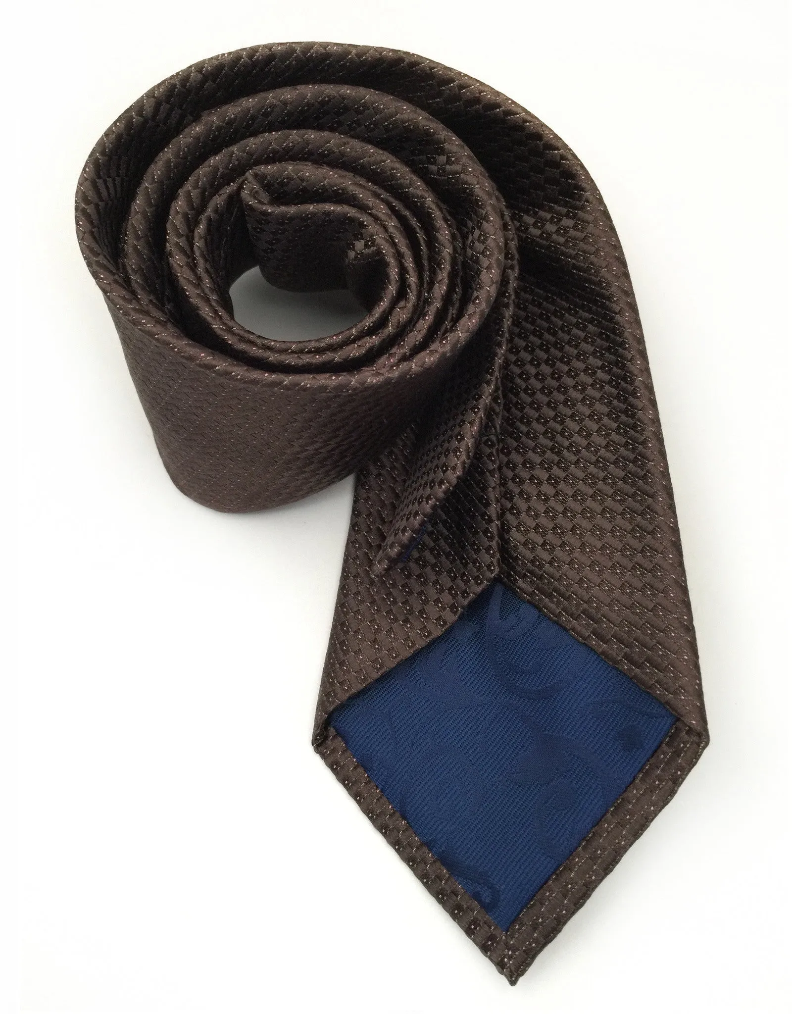 Chocolate Brown Geometric Tie