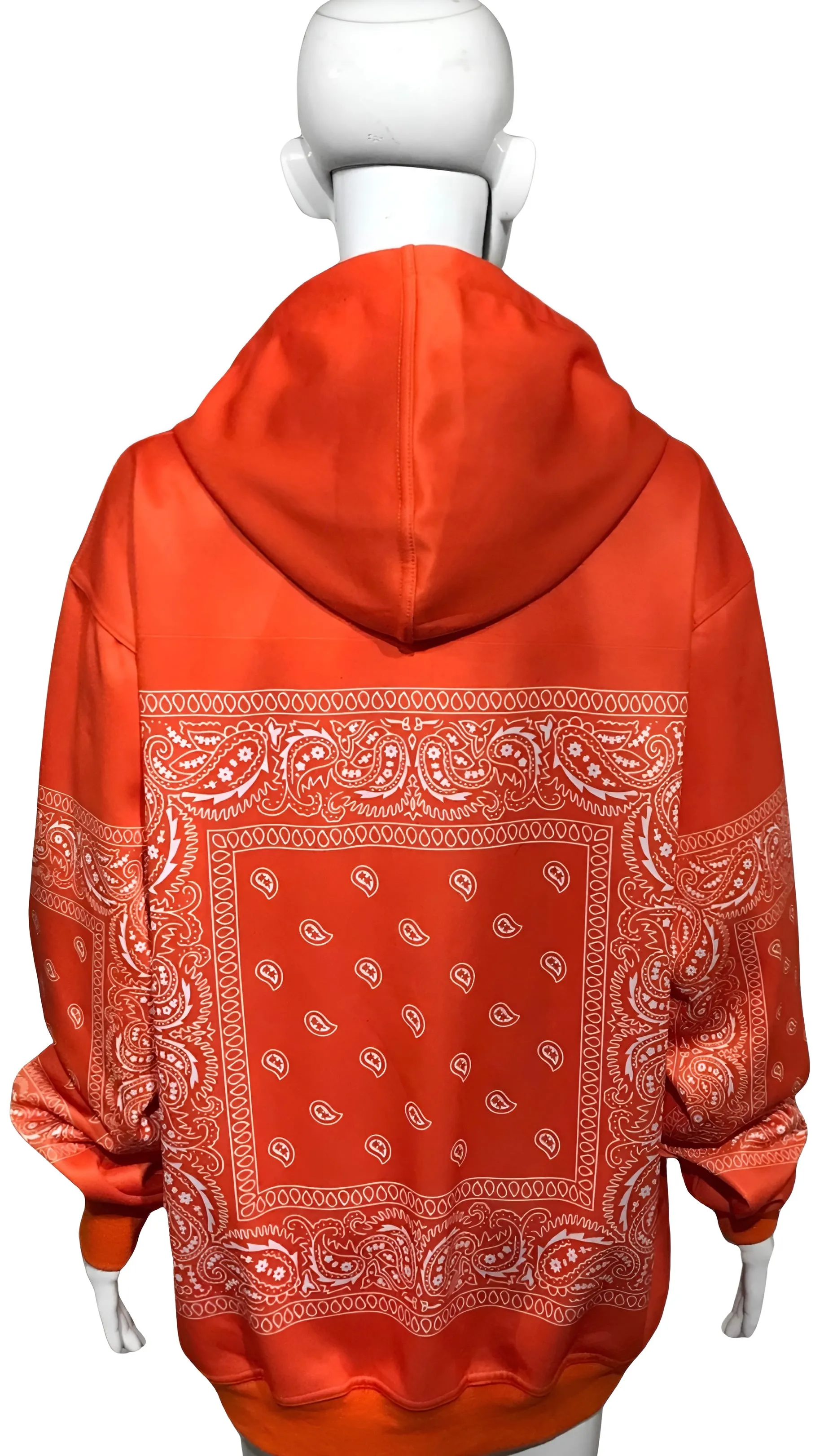 ^ECM^ ORANGE BANDANA PULLOVER HOODIES (FLEECY SOFT LINED)