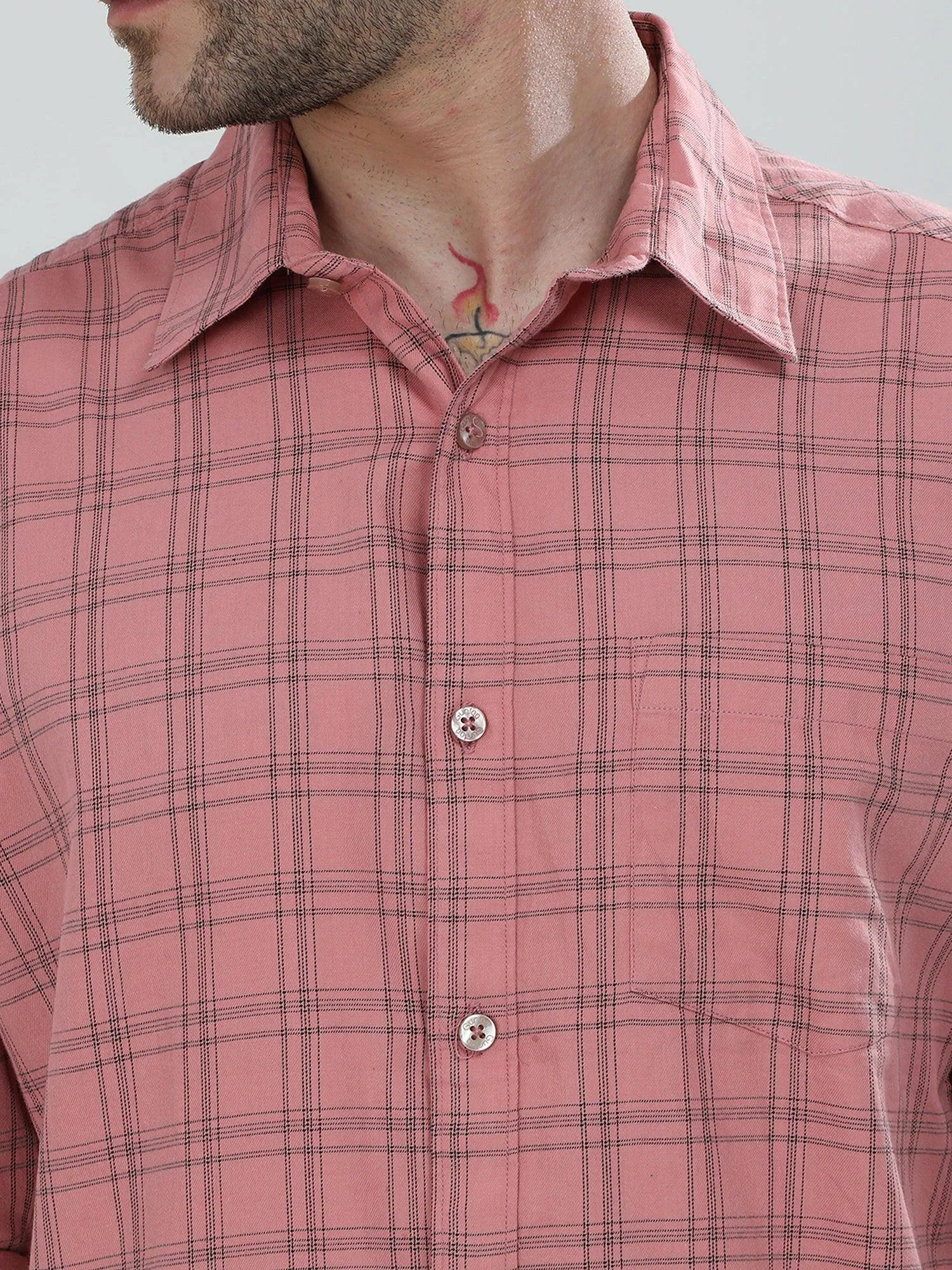 Flamingo Checkered Cotton Shirts