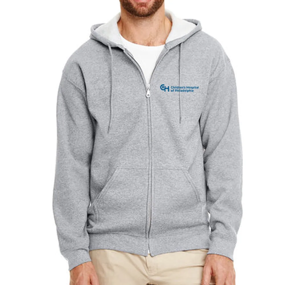 Gildan 8 oz. Full Zip Sweatshirt With Blue Logo