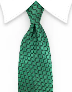 Green and Black Cube Tie