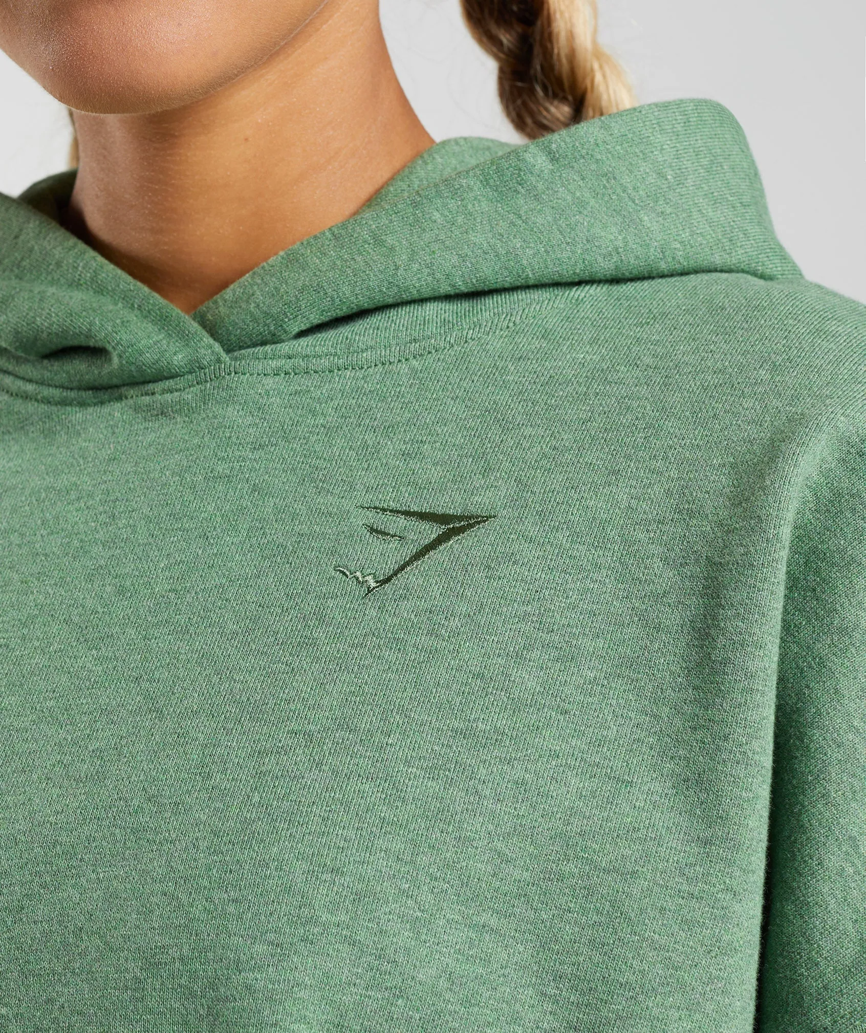 Gymshark Rest Day Sweats Hoodie - Crocodile Green Marl