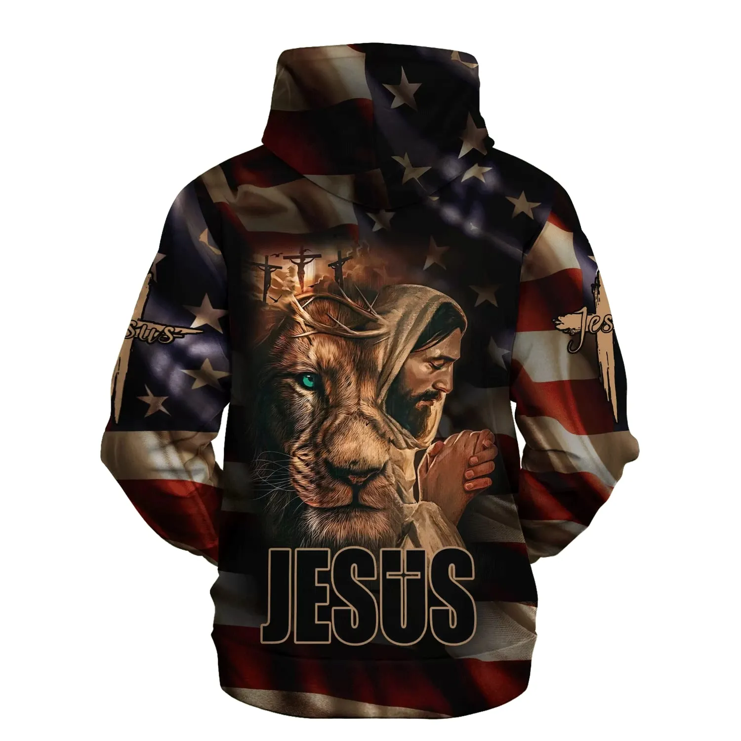 Jesus and Lion 3D Hoodies Jesus Hoodie Men & Women Christian Hoodie 3D Printed Hoodie