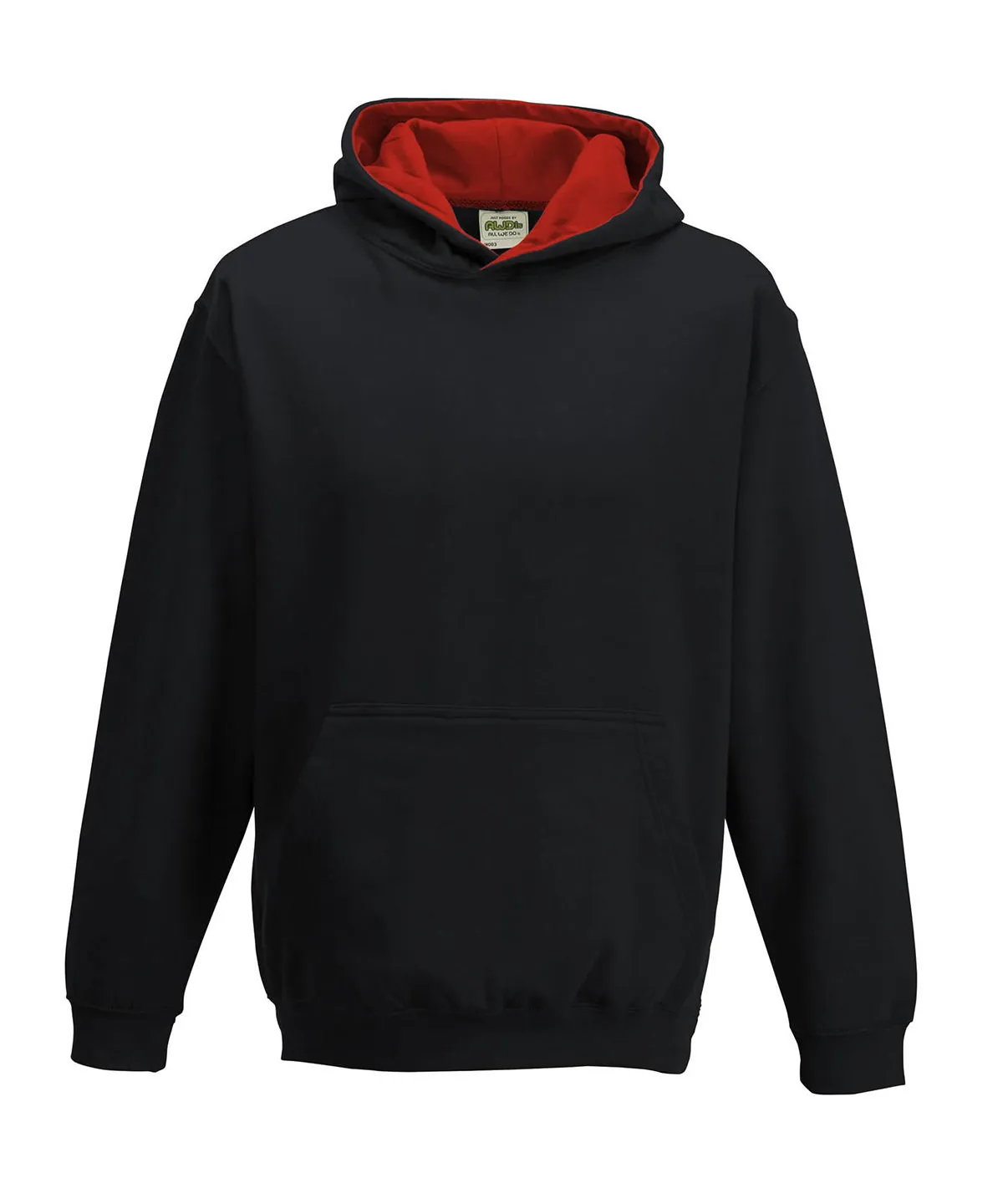 Jet Black/Fire Red - Kids varsity hoodie