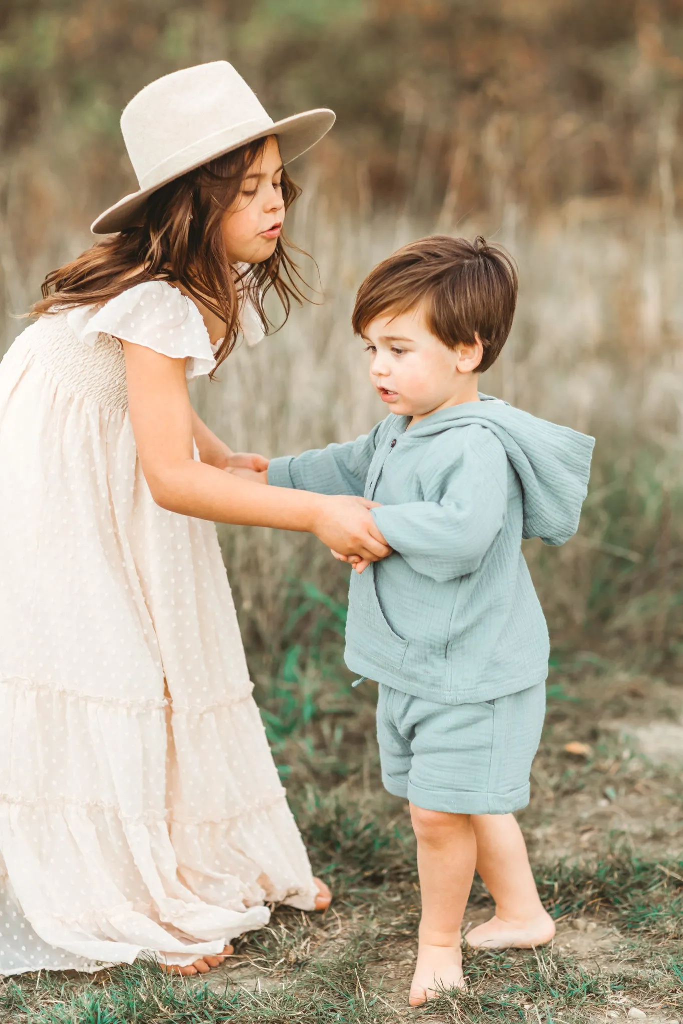 Knox Shorts (soft teal muslin)