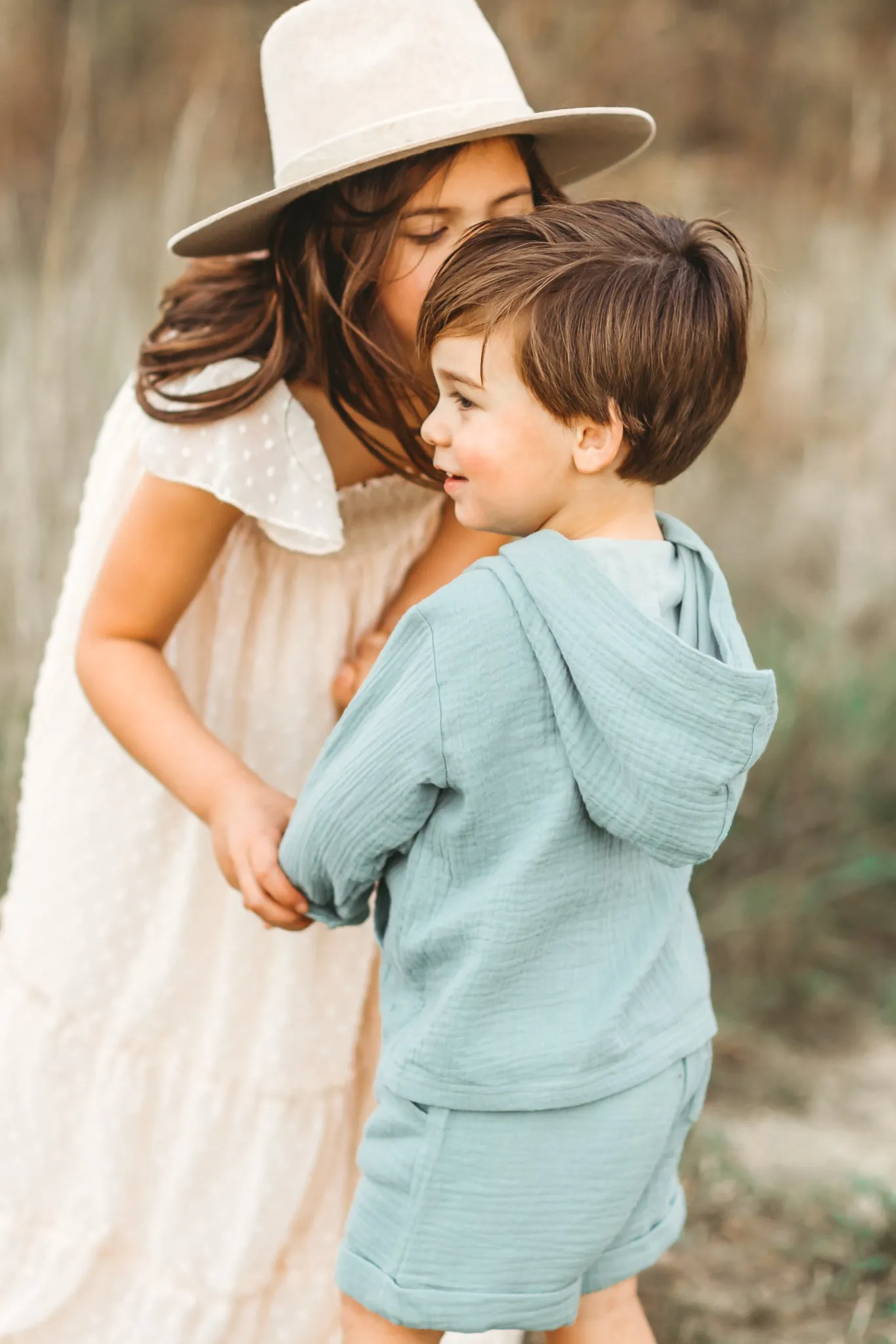 Knox Shorts (soft teal muslin)