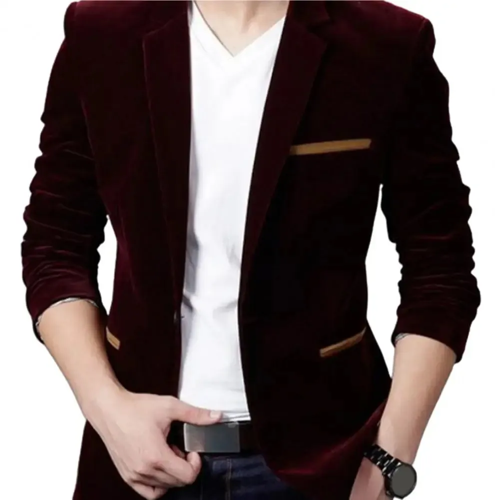 Men's Elegant Slim Fit Blazer with Patch Pocket | For All Seasons Everyday Wear