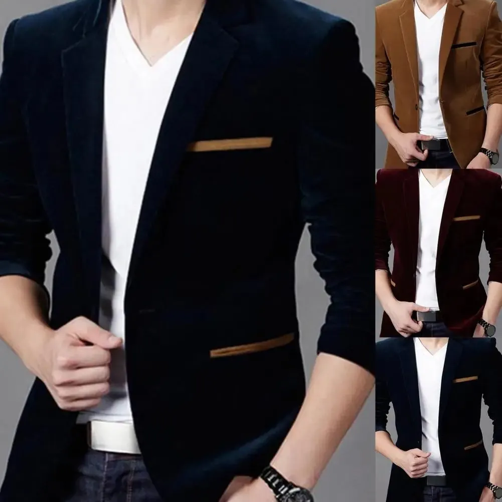 Men's Elegant Slim Fit Blazer with Patch Pocket | For All Seasons Everyday Wear