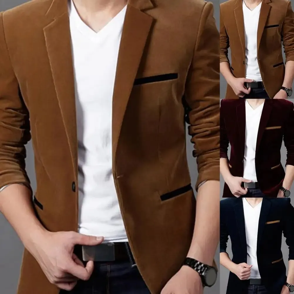 Men's Elegant Slim Fit Blazer with Patch Pocket | For All Seasons Everyday Wear