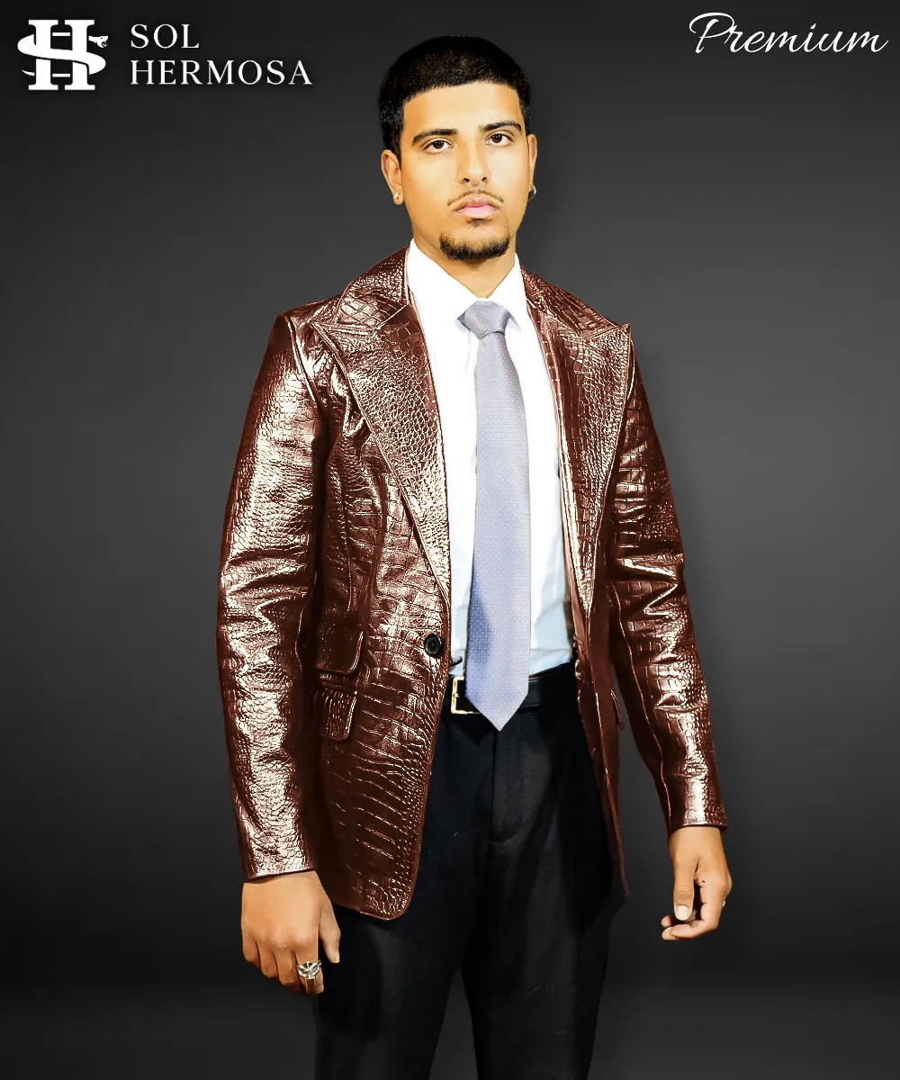 Men's Genuine Leather Blazer - Fernandez