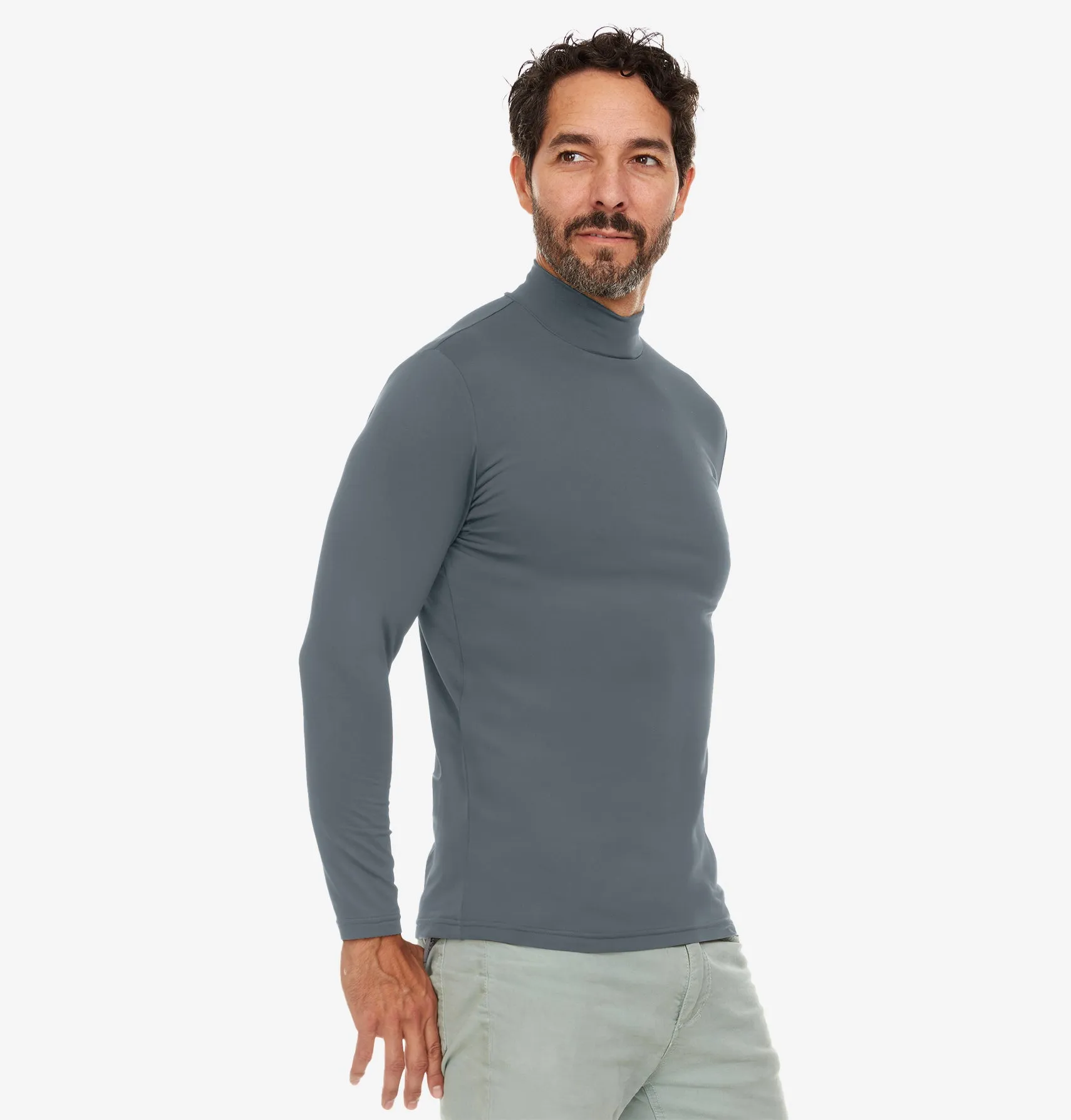 Men's Mock Neck Thermal Top