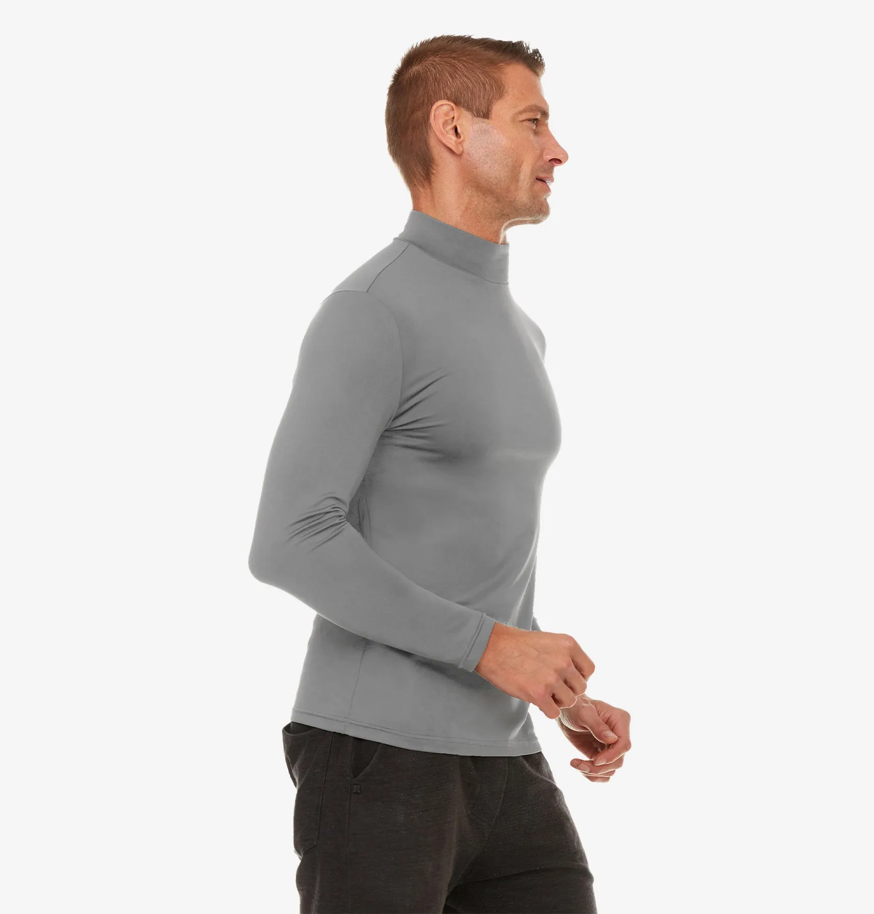 Men's Mock Neck Thermal Top