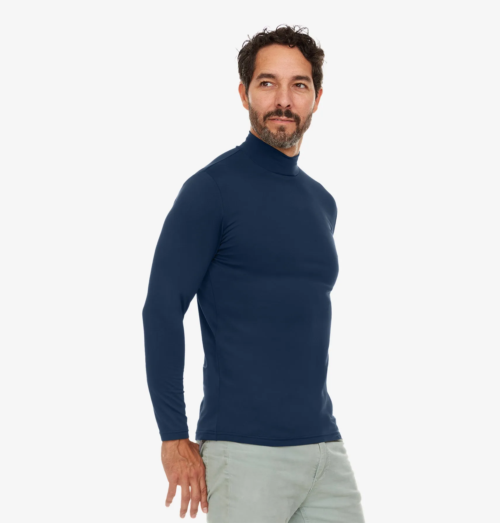 Men's Mock Neck Thermal Top