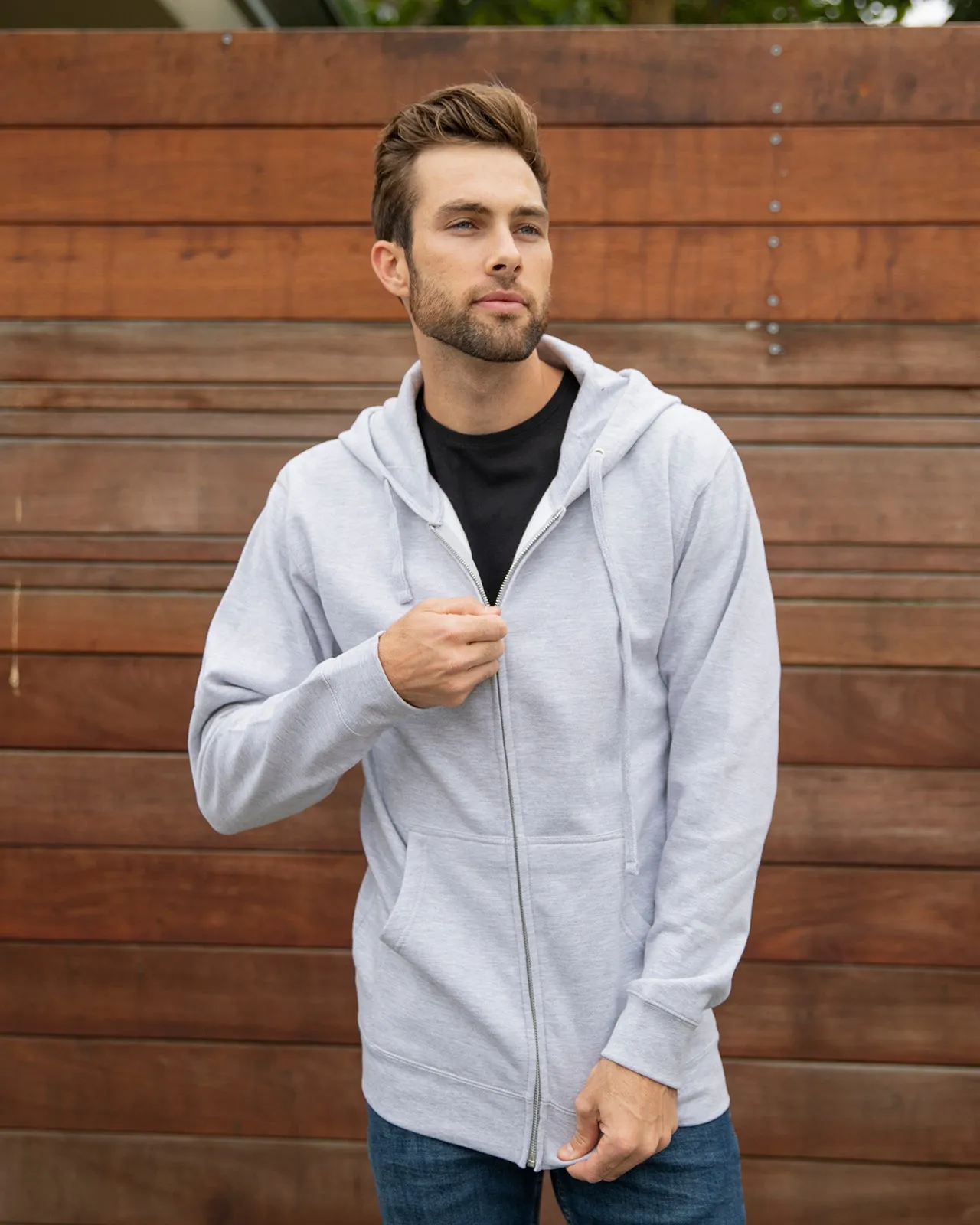 Midweight Full-Zip Hooded Sweatshirt