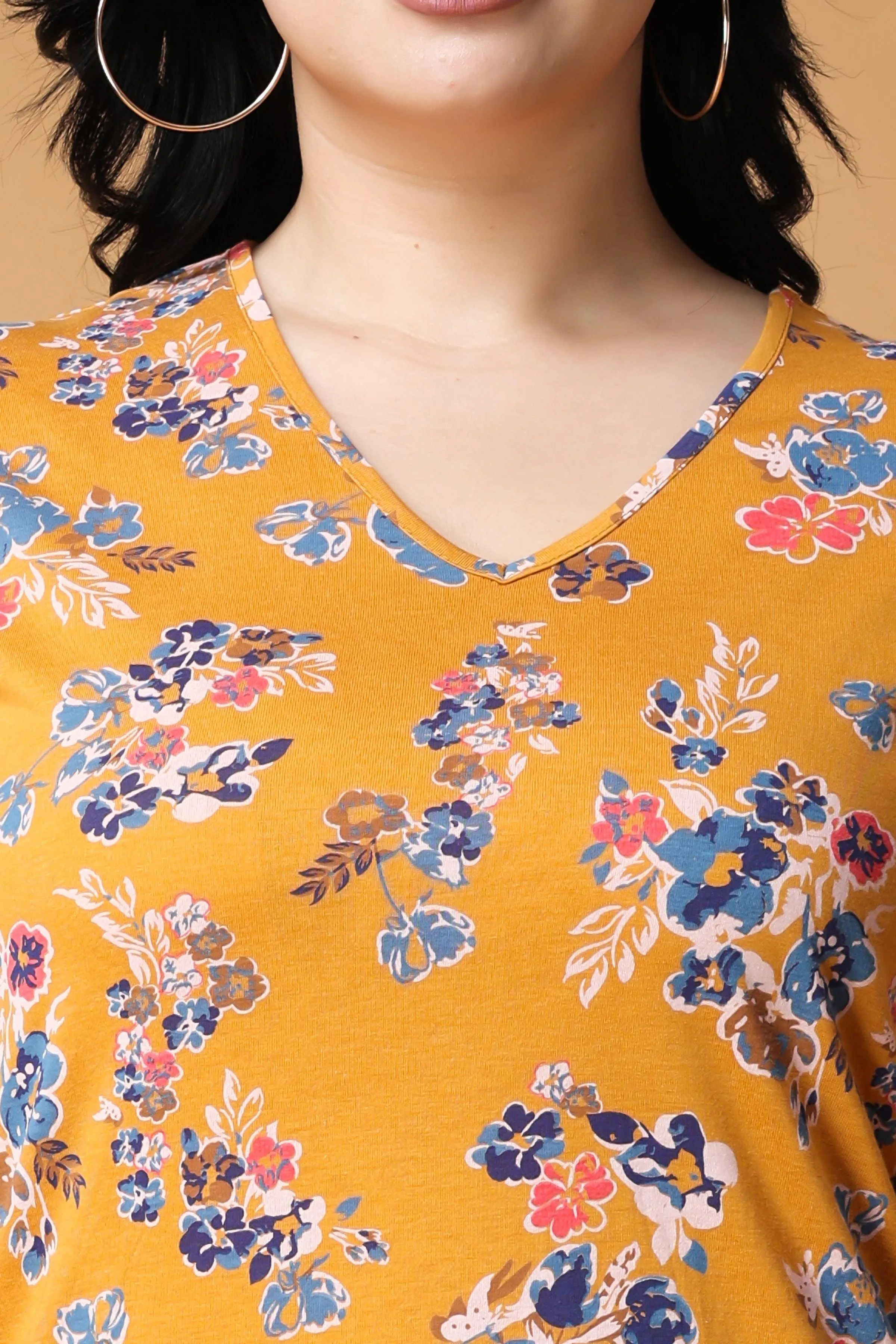 Multicolored Floral Printed Top