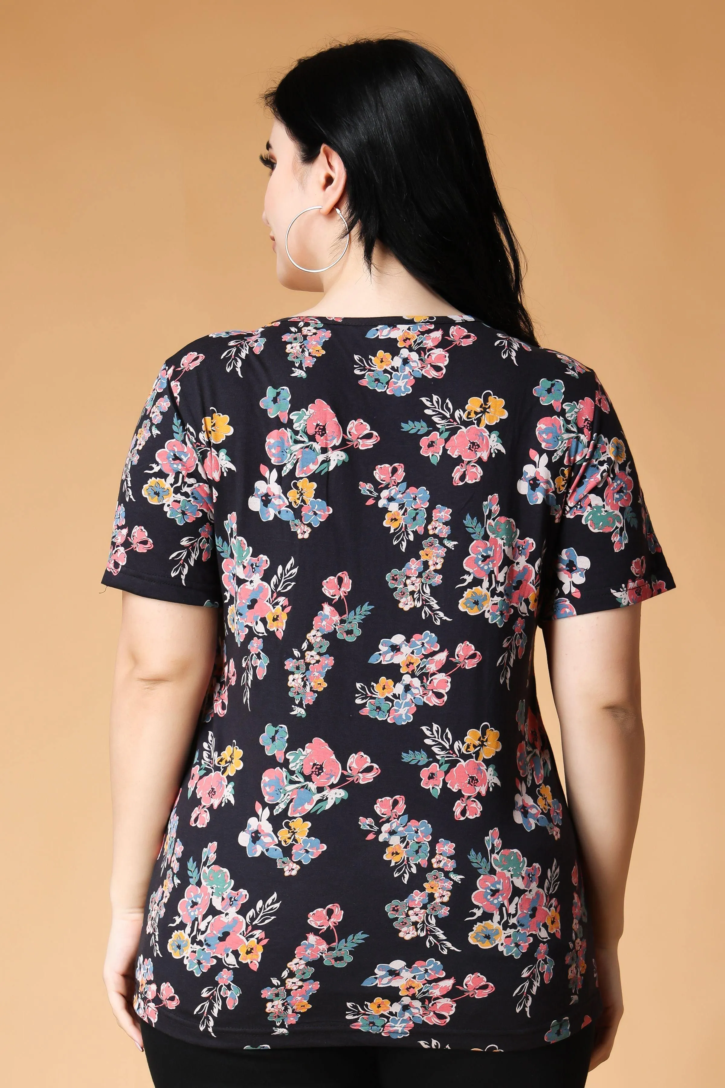 Multicolored Floral Printed Top