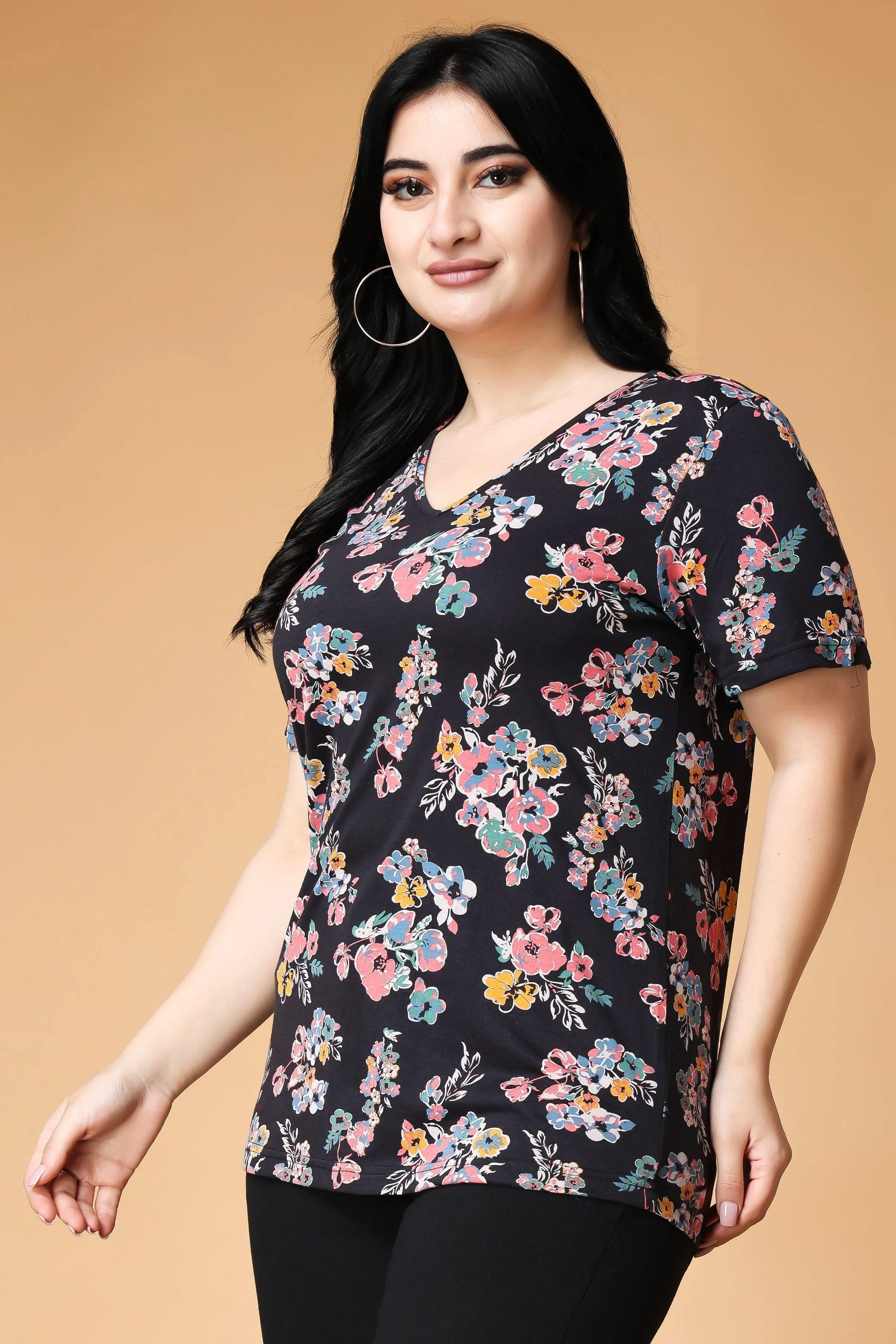 Multicolored Floral Printed Top