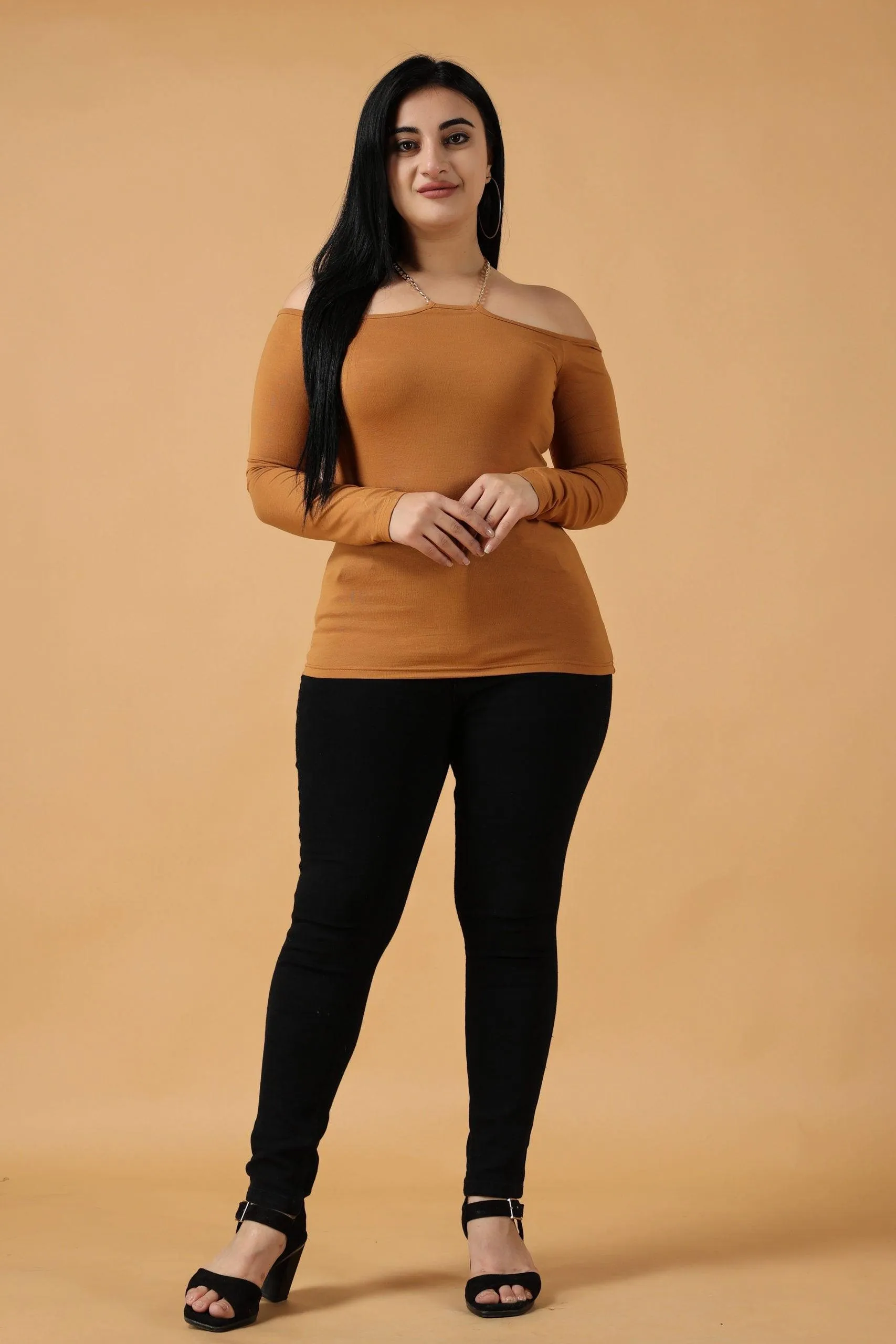 Mustard Solid Top with Chain