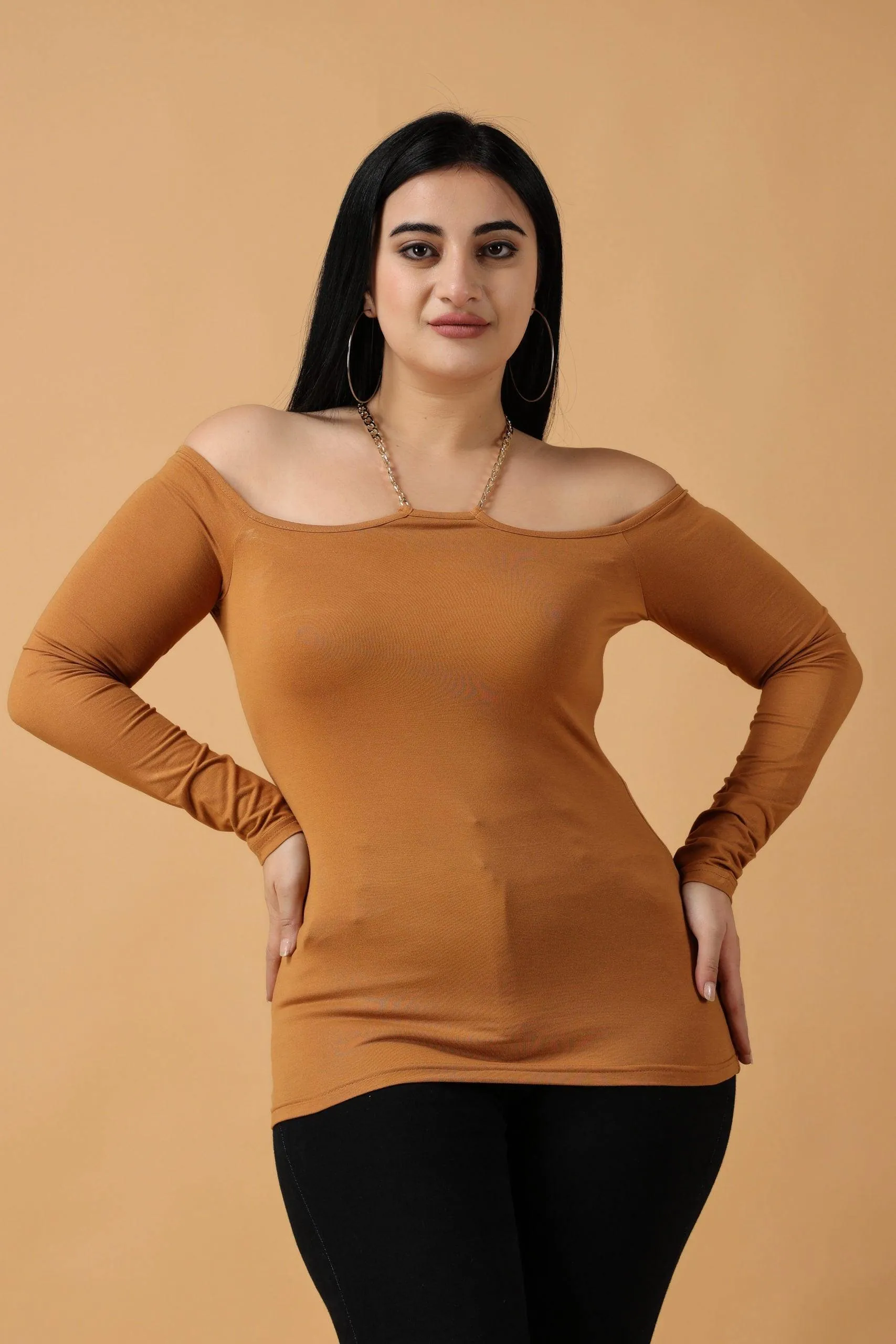 Mustard Solid Top with Chain