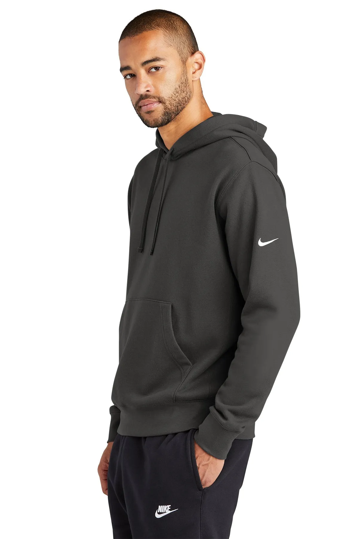 Nike Club Swoosh Customized Hoodies, Anthracite