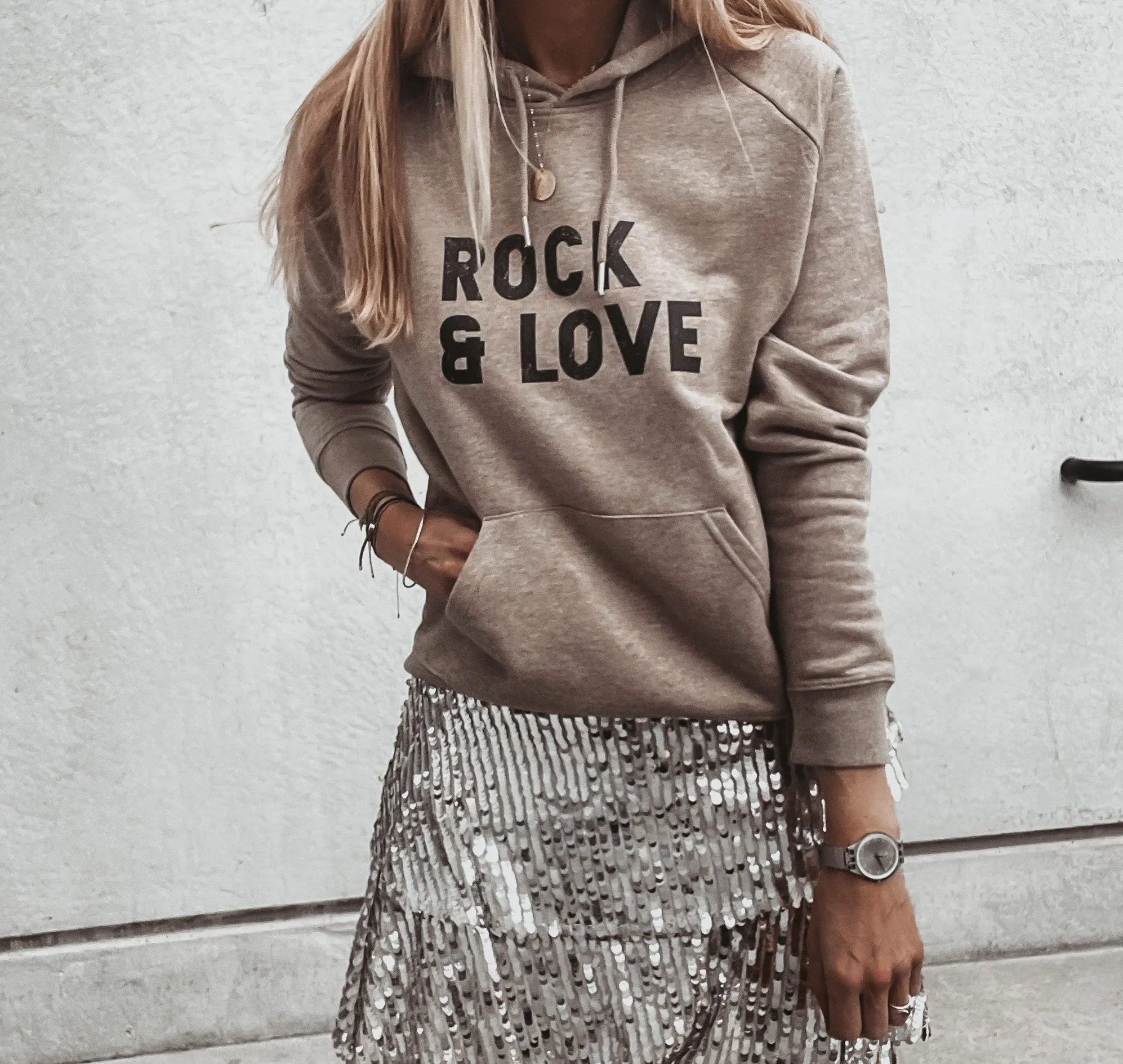 Oatmeal ROCK & LOVE hoody *SALE*