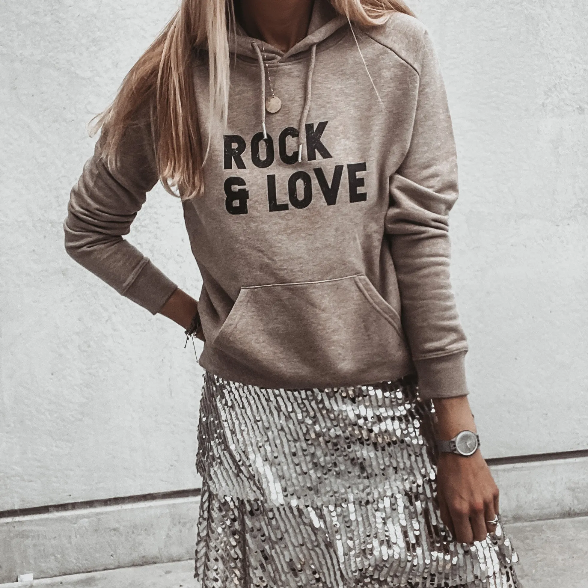 Oatmeal ROCK & LOVE hoody *SALE*