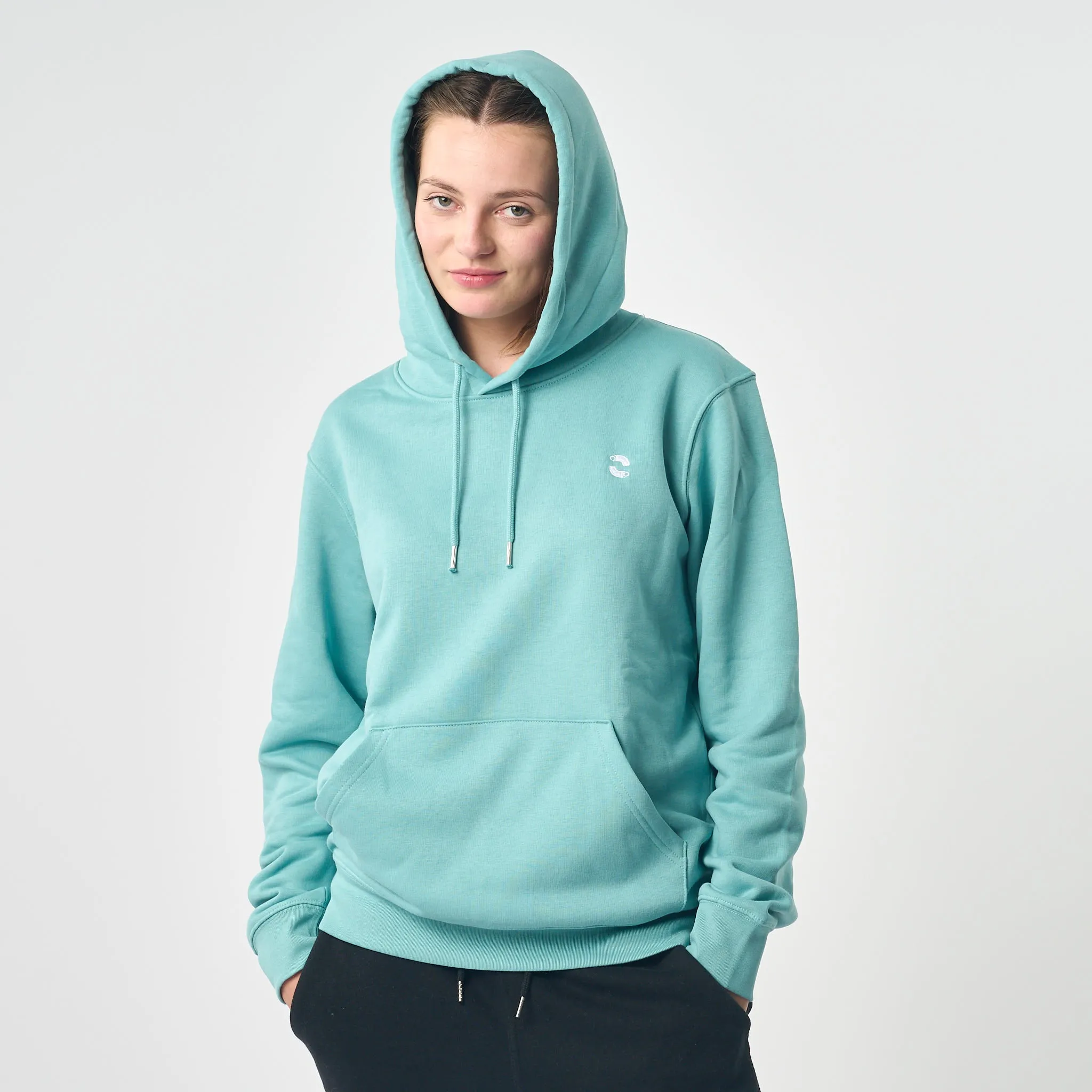 Omnitau Women's Prime Organic Cotton Hoodie - Light Blue