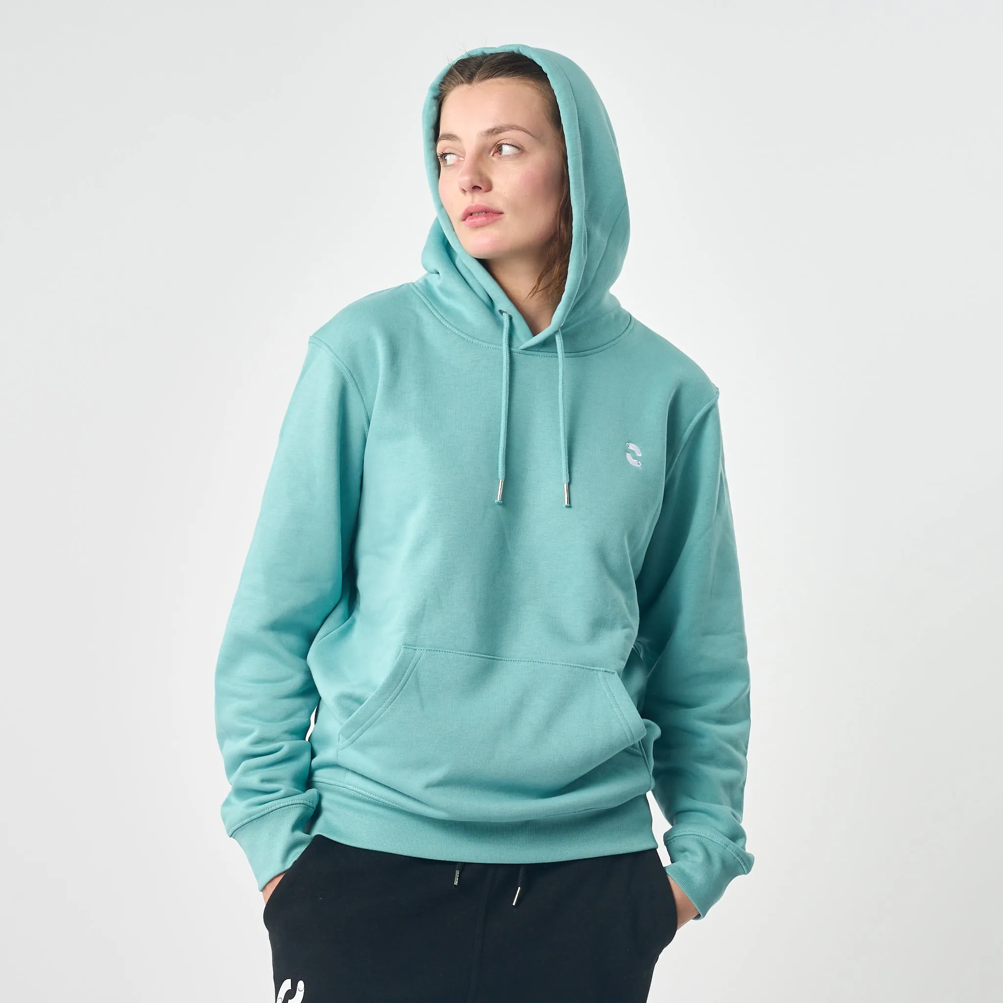 Omnitau Women's Prime Organic Cotton Hoodie - Light Blue