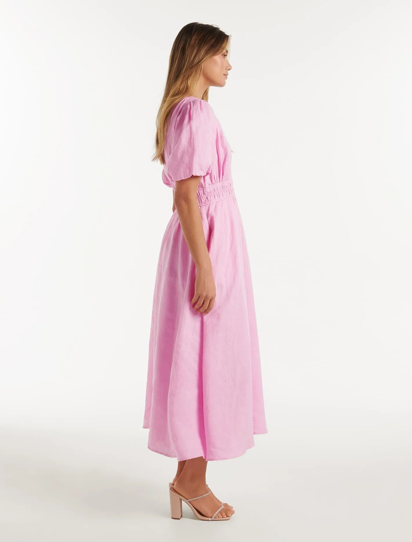 Pearla Puff Sleeve Midi Dress