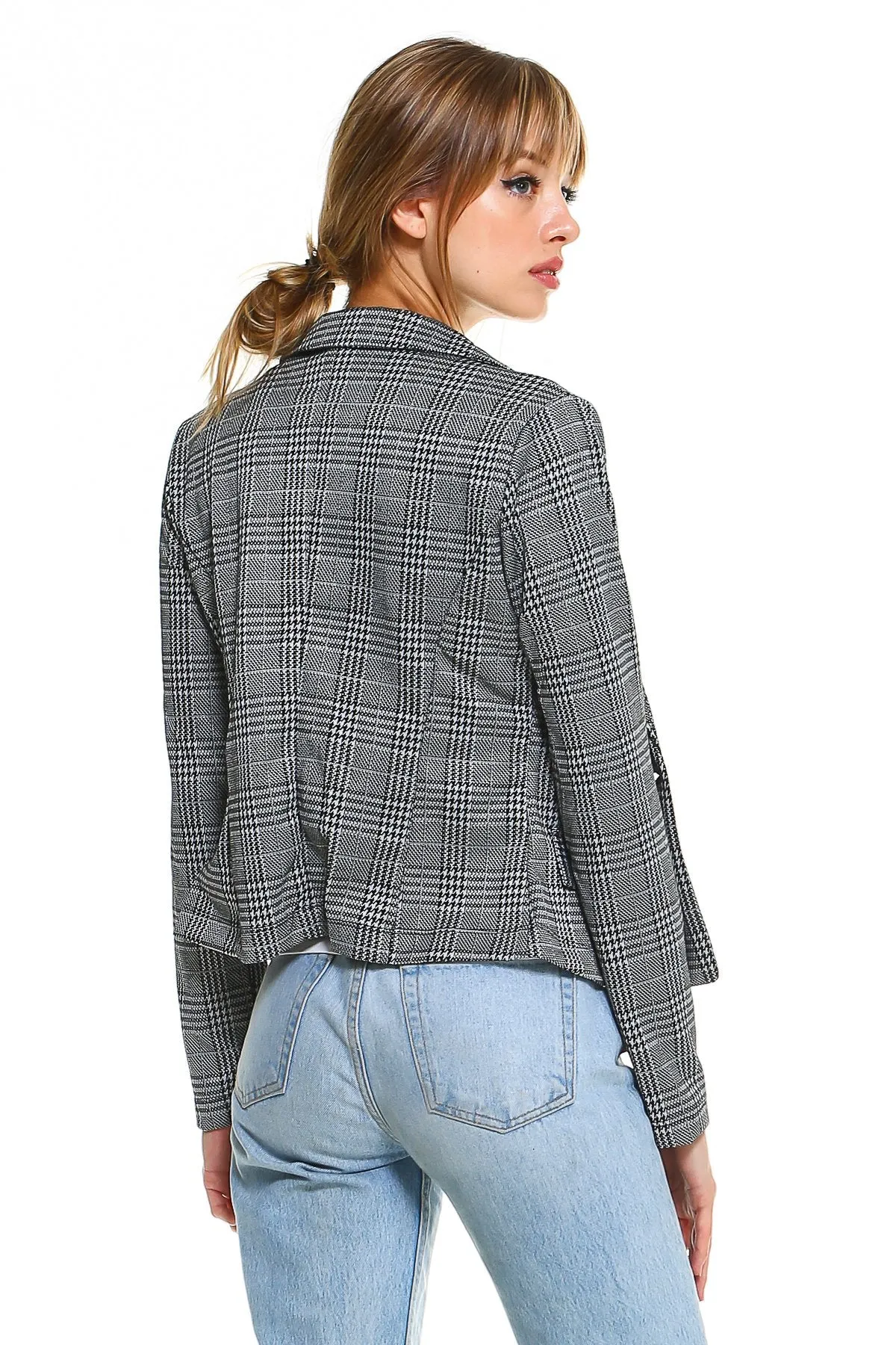 Point Plaid Women's Blazer