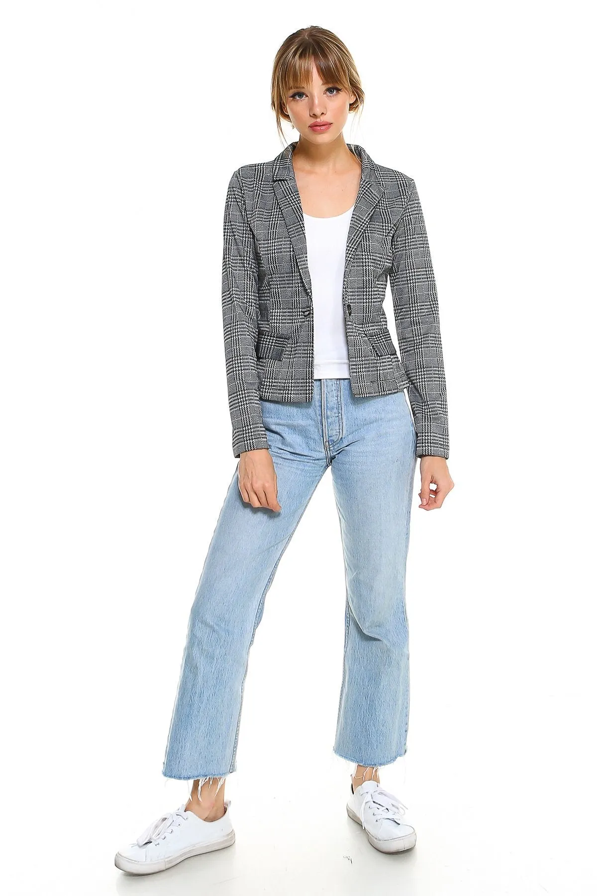 Point Plaid Women's Blazer