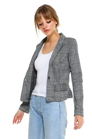 Point Plaid Women's Blazer