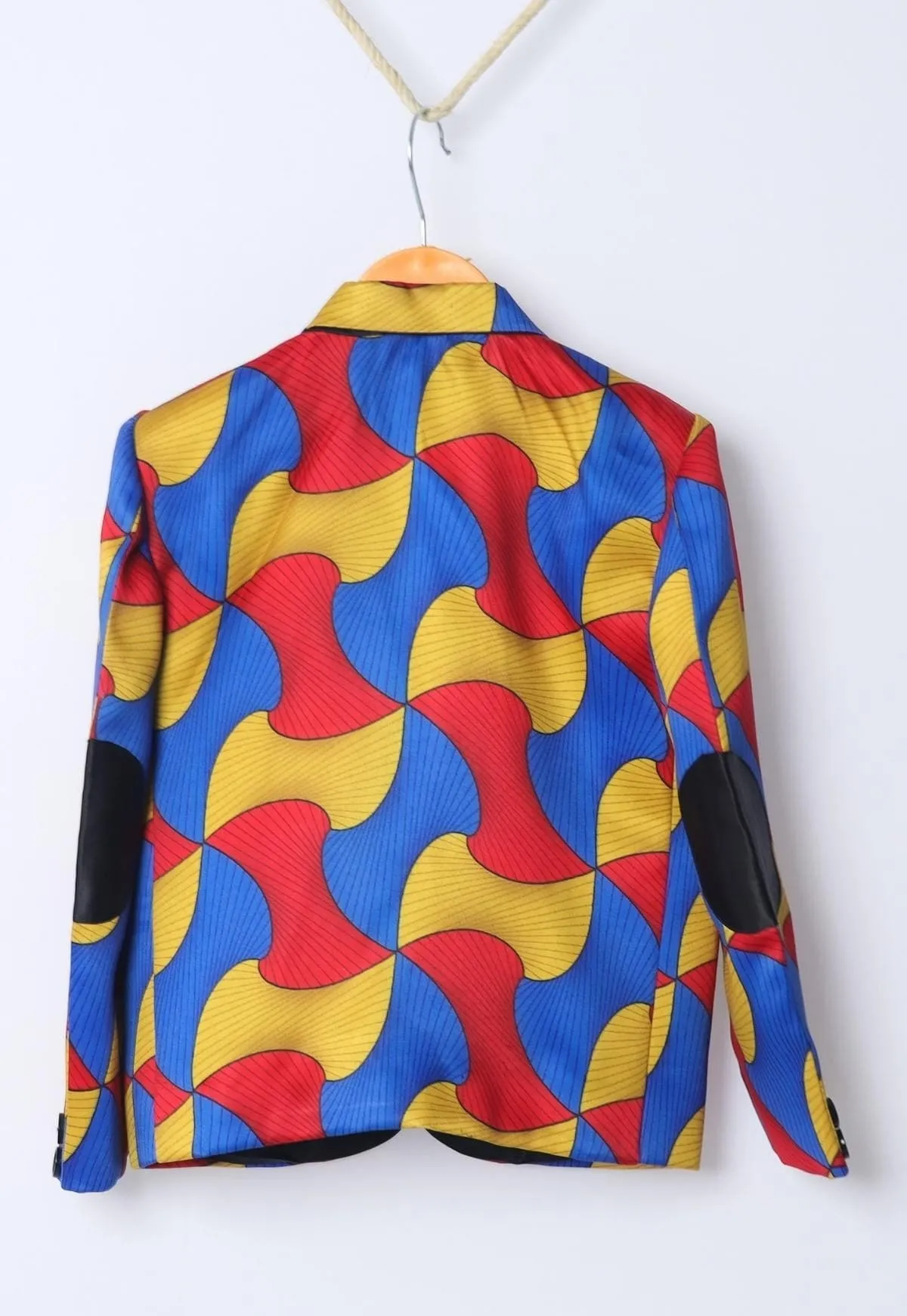 Pre-Order: Abstract Colourful Printed Satin Blazer Set