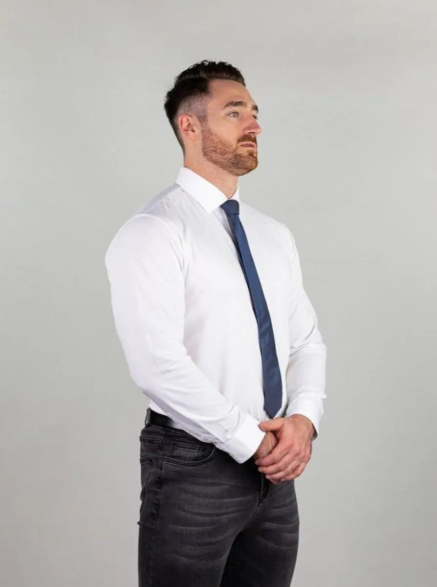 Return Sale - Performance Bamboo Dress Shirt - White