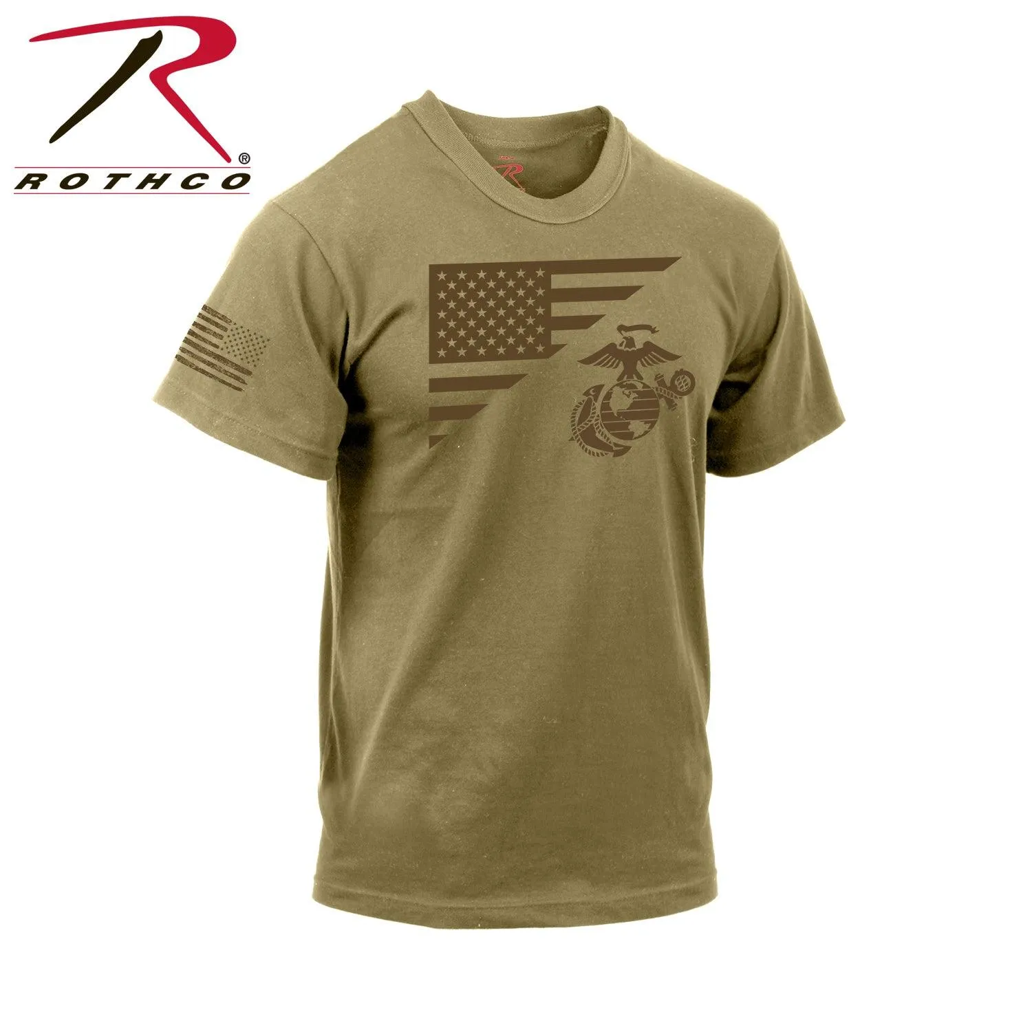 Rothco US Flag / USMC Eagle, Globe, & Anchor T Shirt