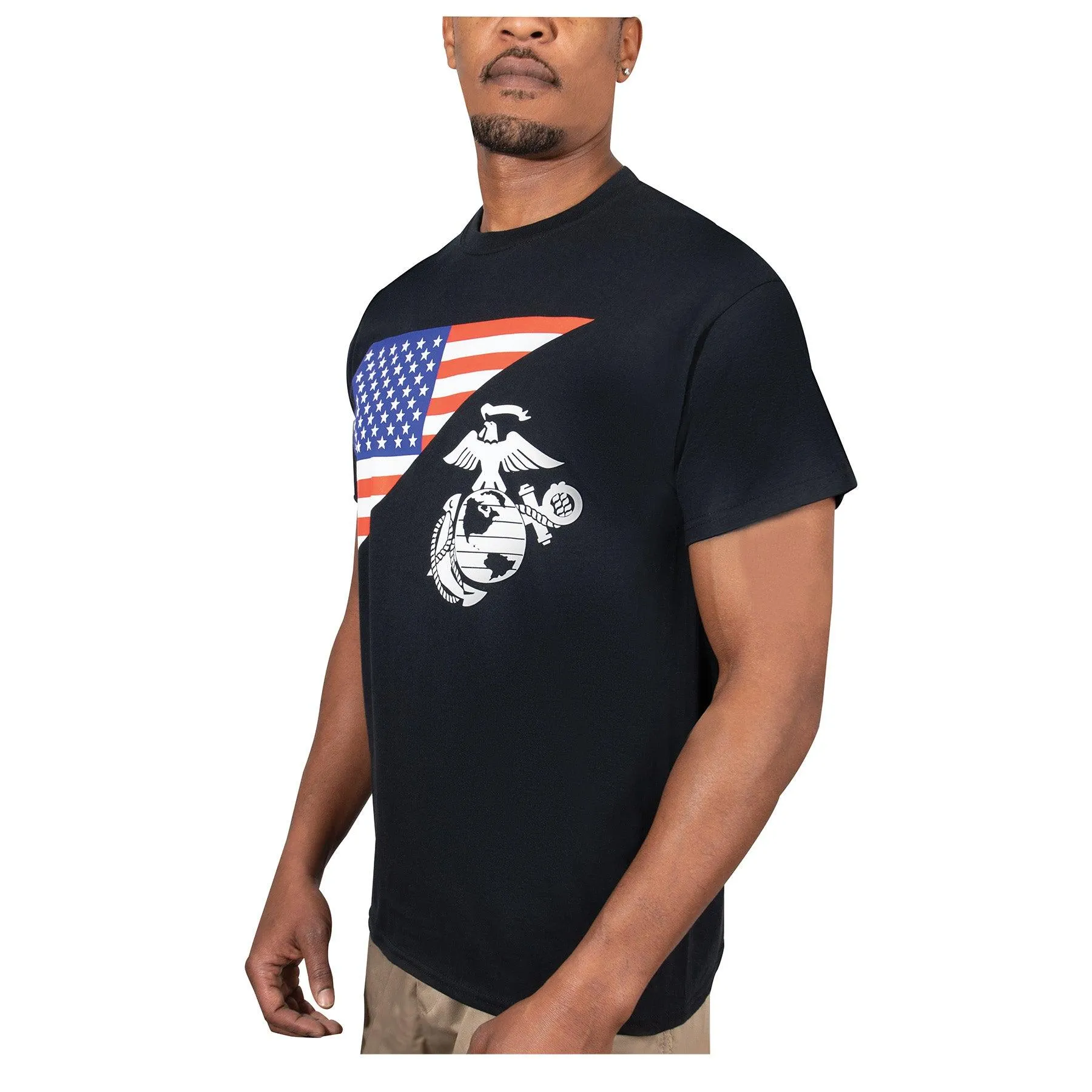 Rothco US Flag / USMC Eagle, Globe, & Anchor T Shirt