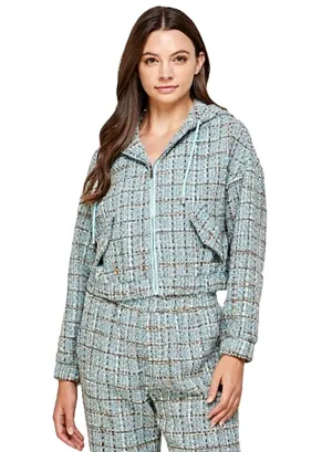 Signature 8 Women's Hooded Tweed Jacket